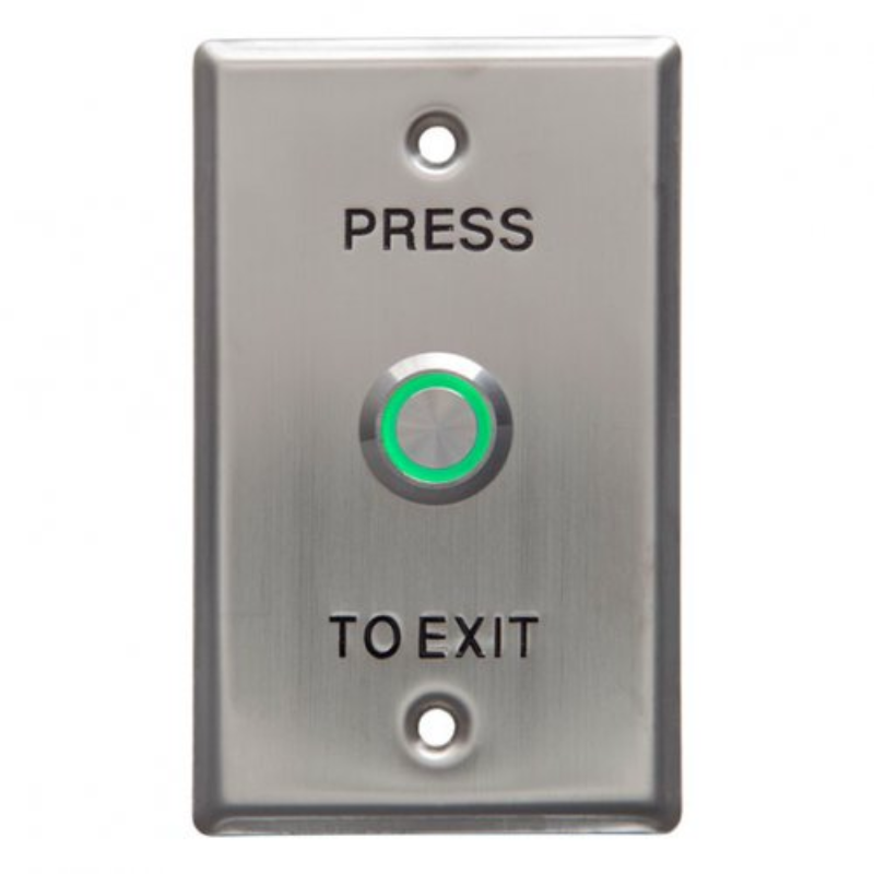 WESCO | Exit Button, Illuminated, DPDT, Std Plate, IP65, Fly Leads